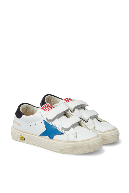 Kids May Checkered Star School Sneakers